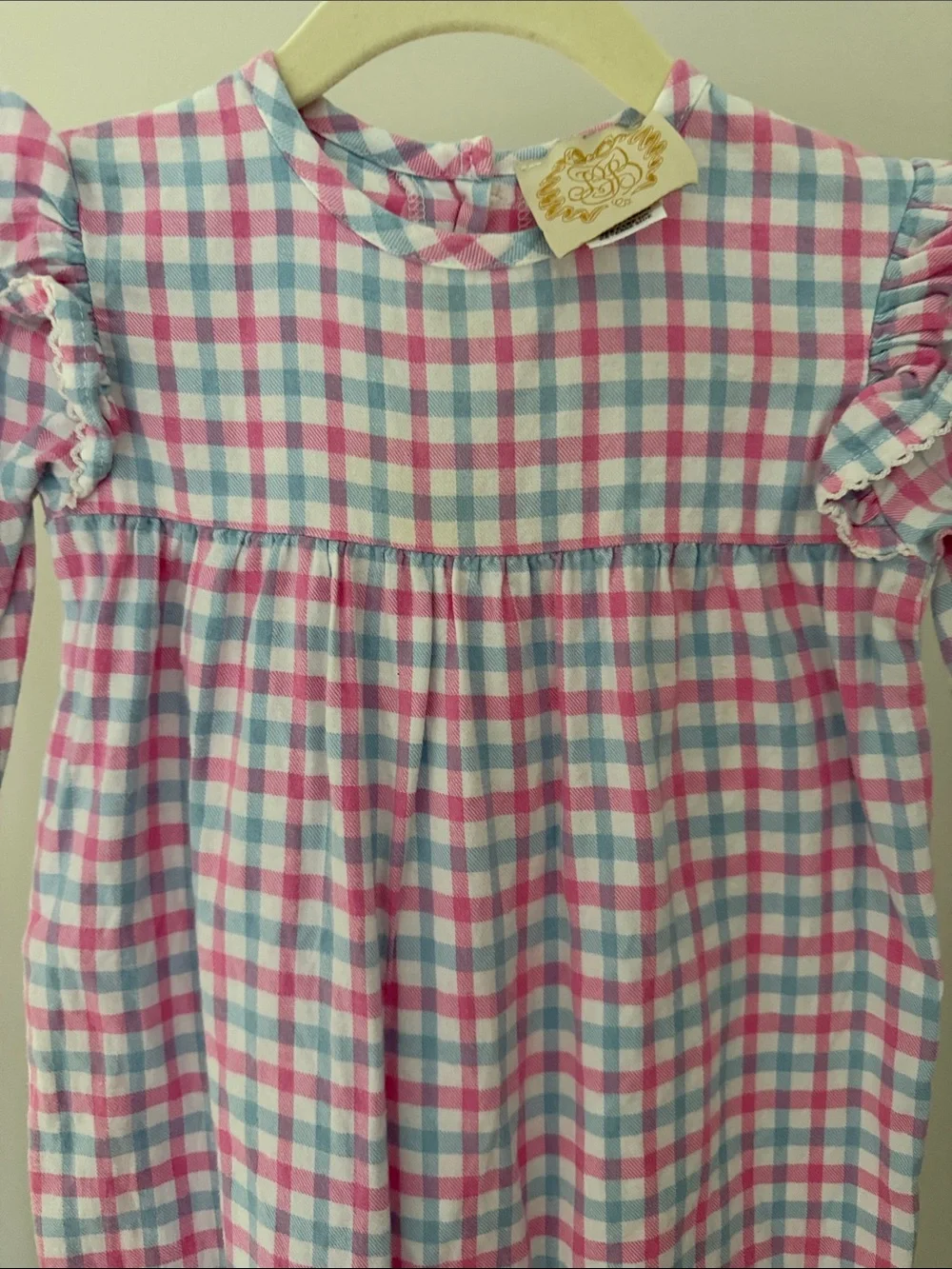 The Beaufort Bonnet Company Pink, Blue & White Plaid One-Piece Footie